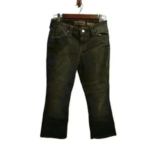P7446 hippie ash gray short petite inseam bootcut jeans size 28